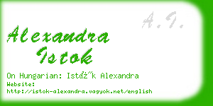 alexandra istok business card